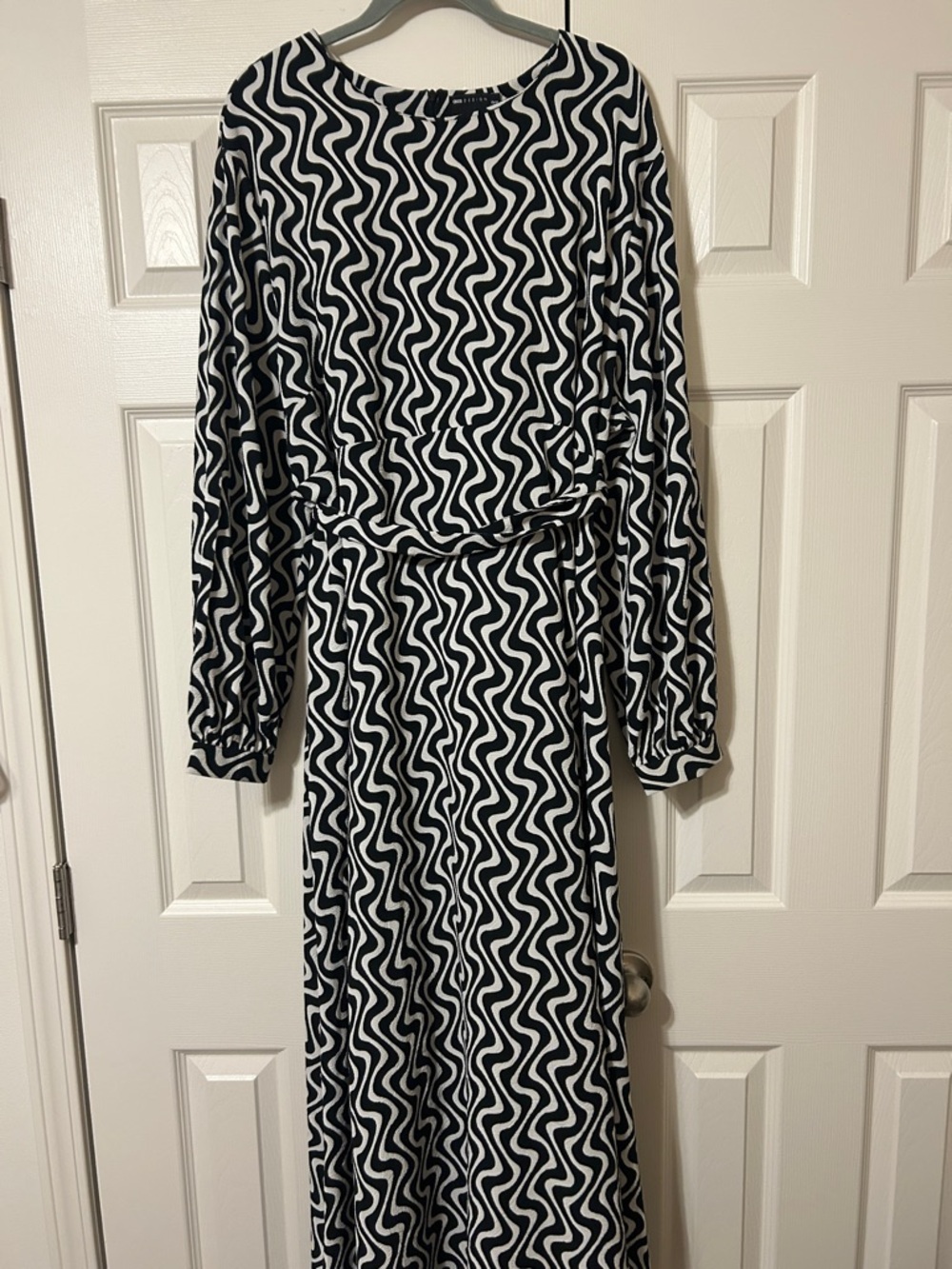 ASOS Curve Black & White Maxi Dress 20